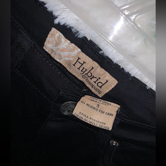 Hybrid & Co. Black Pants w/ Reflective Side Metallic Silver Stripe Sz 3 NWOT - Picture 9 of 9